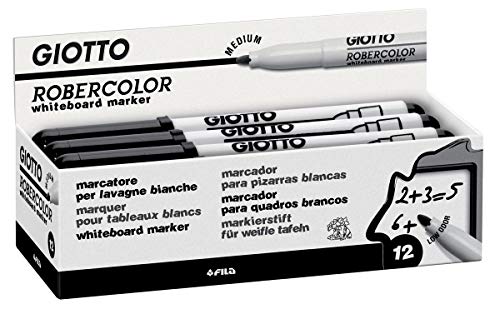 Giotto Robercolor Whiteboard-Marker Medium, Rundspitze ca. 3-4 mm, schwarz von GIOTTO