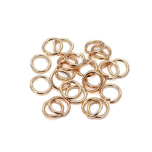 GIVBRO 200 Stück Schlüssel offene Biegeringe Schlüsselanhänger Ringe für Schmuck Anhänger Herstellung DIY Handwerk Zubehör Light Gold, 8 mm von GIVBRO