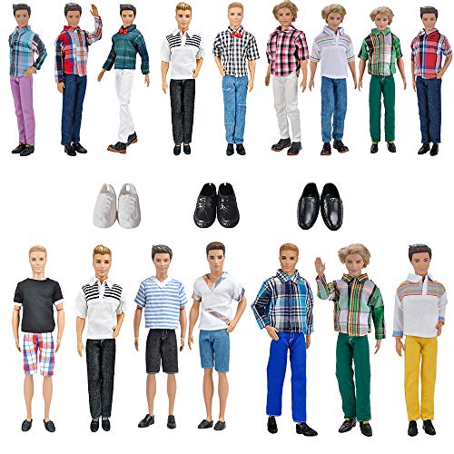 GIVBRO Fashion Doll Kleidung Hemd Hosen für 30,5 cm Jungen Puppen Kostüm Zubehör Spielzeug Rollenspiel Spiel, 3 Sets (zufällig gesendet) von GIVBRO