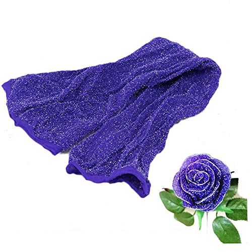 GIVBRO Glitzer-Nylon-Strümpfe, Blumenmaterial, DIY-Netzstoff, Zubehör für Blumenstrauß, Puppenkleidung, Violett, 2 Stück von GIVBRO