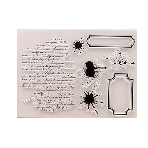 GIVBRO Rahmen Clear Stamp Silikon Prägestempel für Kartenherstellung DIY Scrapbooking Fotoalbum Handwerk Antik von GIVBRO