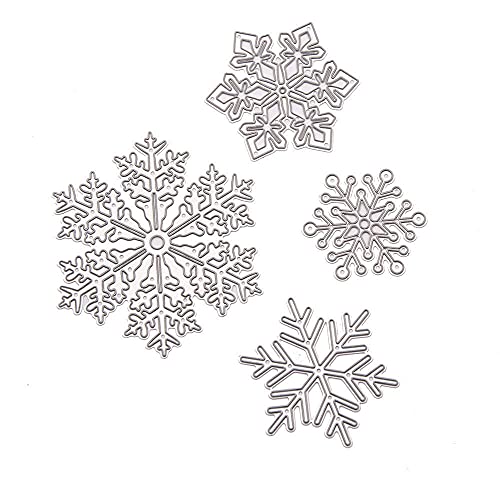 GIVBRO Schneeflocke Stanzformen Weihnachten Metall Stanzformen Prägeschablone DIY Handwerk Werkzeuge für Scrapbooking Dekoration (#C von GIVBRO