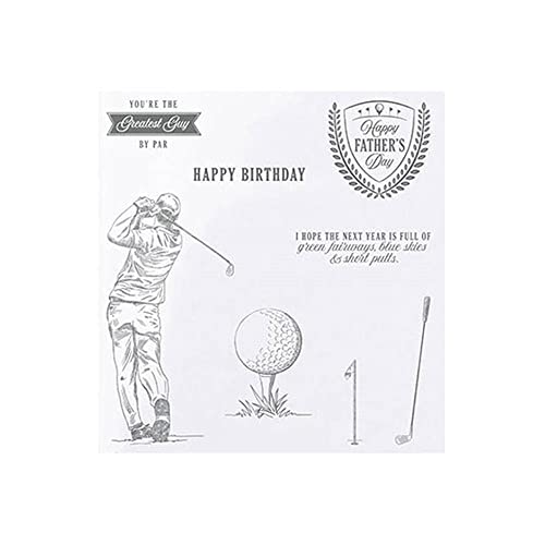 GIVBRO Transparente Stempel Aufkleber Golfer Muster Schablone Siegel Silikon Prägeschablone Scrapbooking DIY Handwerk Werkzeug Fotoalbum Dekoration von GIVBRO