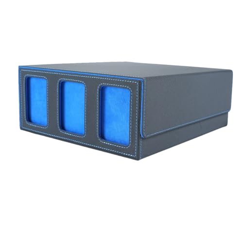 GIWFBQTR Aufbewahrungsbox für Sammelkarten mit Sichtfenster Magnetverschluss Kartenhalter für Magic Spielkarten Blau von GIWFBQTR