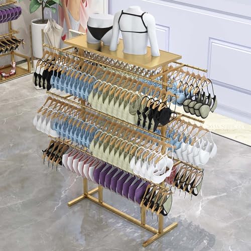 Aufbewahrung für Kleidung, Kleiderschrank, Dessous-Displays für Bekleidungsgeschäfte, Dessous-Display zum Aufstellen auf dem Boden, Dessous-Display aus Metall, 150 x 38 x 135 cm, Ständer für BHs von GJPDPZ