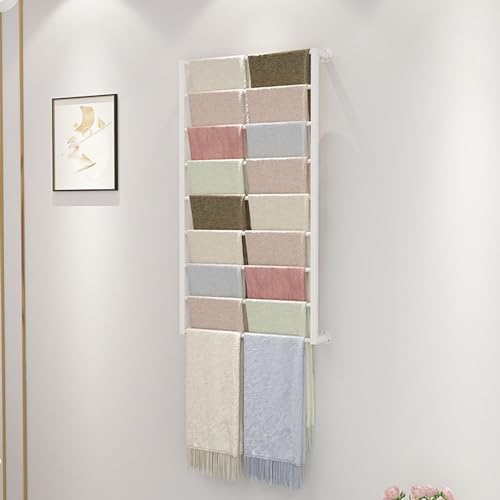 Aufbewahrungsregal für Kleidung und Kleiderschrank, Aufbewahrungsregal für Schals und Hosen, an der Wand montiertes Präsentationsregal für Schals, Wand-Geschenkpapier-Organizer für Blumenläden, von GJPDPZ