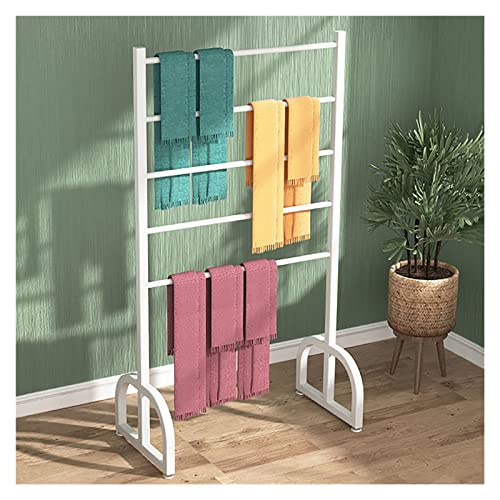 Kleiderständer für Bekleidungsgeschäfte, 59 Zoll hoch, Einzelhandelsgeschäfte, Schal-Display, Ständer, freistehender, robuster Metall-Organizer für Geschenkpapier, Schalstoffe, Handtücher, Goldl von GJPDPZ