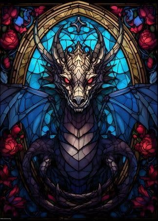 GJSZZO Dragon Paint by Numbers for Adult Kits, Blume und Drachen Malen nach Zahlen Kits für Erwachsene, DIY Tiere Malen-nach-Zahlen-Bilder für die Wanddekoration 30x40 cm von GJSZZO