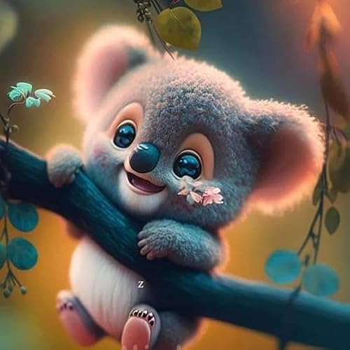 GJSZZO Koala Bear Diamond Painting kits for Adults, Koalabär Diamont Painting Bilder Erwachsene, Koala Diamant Malerei Set für Heimwanddekoration 30x30 cm von GJSZZO