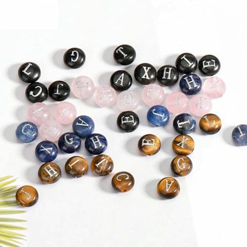 1 Stück Naturstein-Anfangsperlen, lose, runde Perlen, geschnitzter Kristall, AZ-Buchstabenperle zur Herstellung von DIY-Schmuckzubehör, H324-T-Sodalith 1 Stück Naturstein-Anfangsperlen, lose, runde Perlen, geschnitzter Kristall, AZ-Buchstabenperle zur Herstellung von DIY-Schmuckzubehör, H324-T-Sodalith von GJUYTD