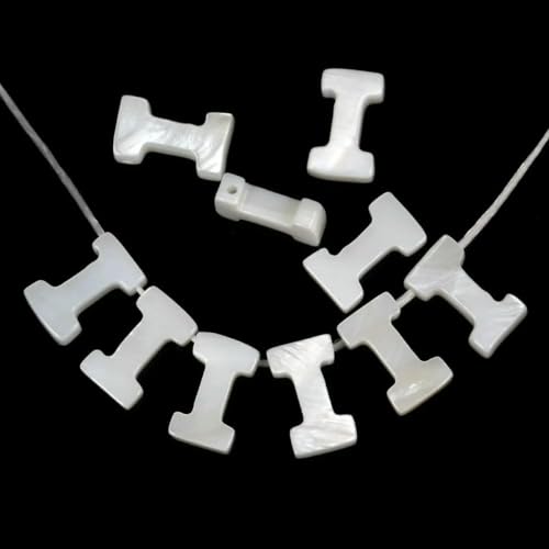 2/5/10 Stück natürliche weiße Buchstaben-Muschelperlen Perlmutt lose Perlen Halskette Armband Charms Zubehör für die Schmuckherstellung-I-5 Stück 2/5/10 Stück natürliche weiße Buchstaben-Muschelperlen Perlmutt lose Perlen Halskette Armband Charms Zubehör für die Schmuckherstellung-I-5 Stück von GJUYTD