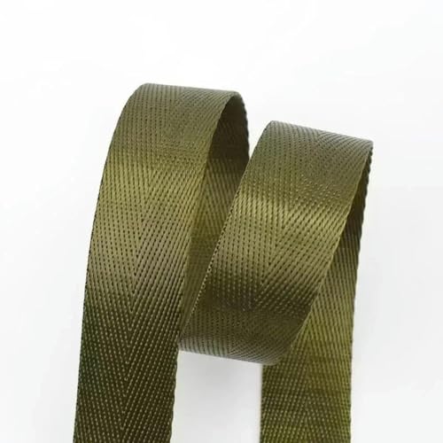 5/10/20 Meter 25 mm Nylon-Gurtband mit Fischgrätenmuster für Taschengurte, Kleidungsgürtel, Schrägband, DIY-Nähzubehör, Armeeg von GJUYTD