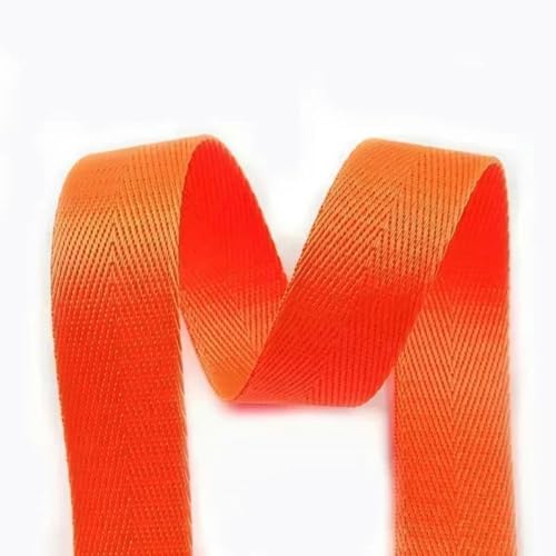 5/10/20 Meter 25 mm Nylon-Gurtband mit Fischgrätenmuster für Taschengurte, Kleidungsgürtel, Schrägband, DIY-Nähzubehör-Fluores von GJUYTD