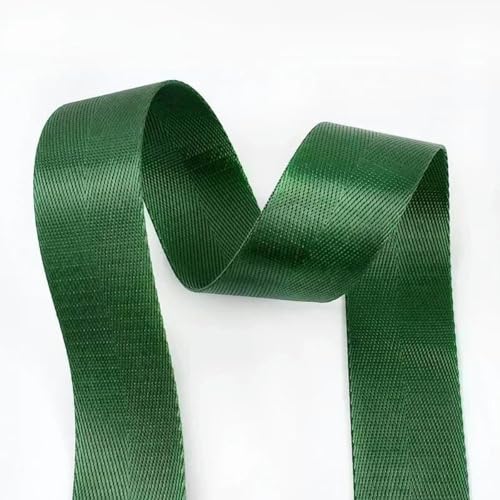 5/10/20 Meter 25 mm Nylon-Gurtband mit Fischgrätenmuster für Taschengurte, Kleidungsgürtel, Schrägband, DIY-Nähzubehör-Grasgrü von GJUYTD