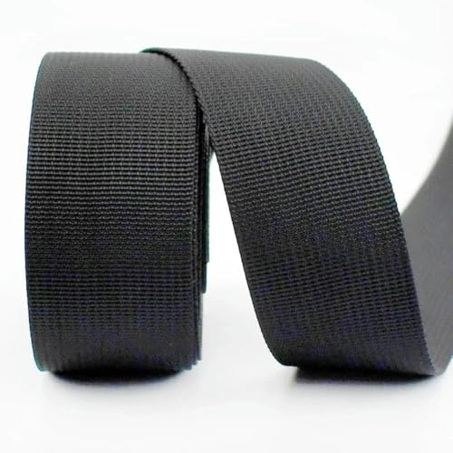 5 Meter 20/25/32/38/50 mm Nylon-Gurtband für Riemen, Rucksackband, DIY-Tasche, Schrägband, Nähzubehör-Schwarz-20 mm von GJUYTD