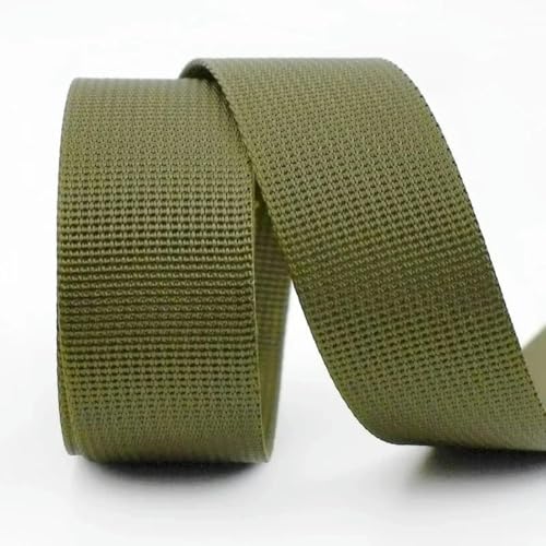 5 Meter 20/25/32/38/50 mm Nylongurtband für Riemen, Rucksackband, DIY-Tasche, Schrägband, Nähzubehör-Armeegrün-20 mm von GJUYTD