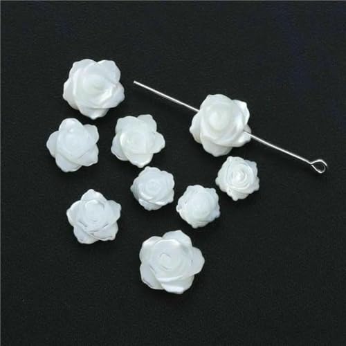 Muschel-Charms, natürlich geschnitzte Perlmutt-Blumenmuschel-Anhänger, Perlen für DIY-Halsketten, Schmuckherstellung, 8, zwei Seiten, rosa, 5 Stück Muschel-Charms, natürlich geschnitzte Perlmutt-Blumenmuschel-Anhänger, Perlen für DIY-Halsketten, Schmuckherstellung, 8, zwei Seiten, rosa, 5 Stück von GJUYTD