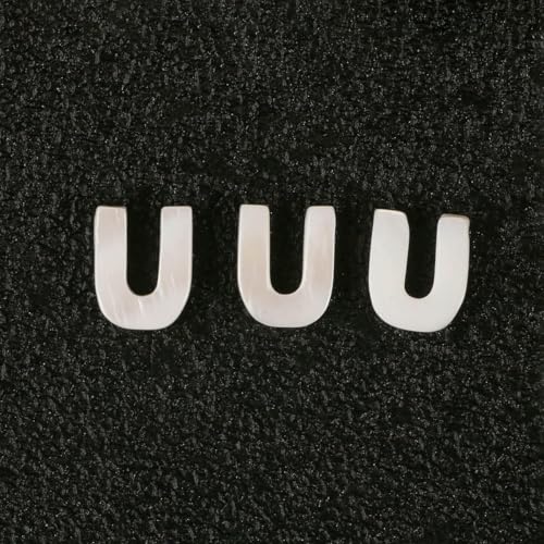 Natürliche Buchstaben-Perlen aus Perlmutt, A bis Z, 26 Alphabet-Muschel-Charms, Perlen zur Schmuckherstellung, DIY-Armband, handgefertigt, U, 10 x 3,0 mm, 2 Stück Natürliche Buchstaben-Perlen aus Perlmutt, A bis Z, 26 Alphabet-Muschel-Charms, Perlen zur Schmuckherstellung, DIY-Armband, handgefertigt, U, 10 x 3,0 mm, 2 Stück von GJUYTD
