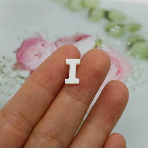 Natürliche Buchstaben-Perlen aus Perlmutt, Muschel, weiß, unregelmäßig, AZ 26, Alphabet-Charm-Perlen, DIY-Schmuckzubehör für Freunde, I, 5 Stück, 12 mm Natürliche Buchstaben-Perlen aus Perlmutt, Muschel, weiß, unregelmäßig, AZ 26, Alphabet-Charm-Perlen, DIY-Schmuckzubehör für Freunde, I, 5 Stück, 12 mm von GJUYTD