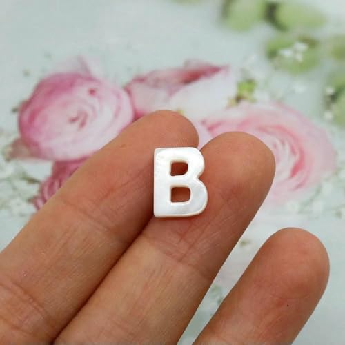 Natürliche Buchstaben-Perlen aus Perlmutt, Muschel, weiß, unregelmäßig, AZ 26, Alphabet-Charms, Perlen, DIY-Schmuckzubehör für Freunde, B, 5 Stück, 12 mm Natürliche Buchstaben-Perlen aus Perlmutt, Muschel, weiß, unregelmäßig, AZ 26, Alphabet-Charms, Perlen, DIY-Schmuckzubehör für Freunde, B, 5 Stück, 12 mm von GJUYTD