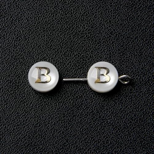 Natürliche Muschel-Alphabet-Perlen, rund, flach, goldfarben, Buchstaben aus Perlmutt, für die Schmuckherstellung, Armbänder, DIY-Zubehör, 8 mm, B, 10 Stück Natürliche Muschel-Alphabet-Perlen, rund, flach, goldfarben, Buchstaben aus Perlmutt, für die Schmuckherstellung, Armbänder, DIY-Zubehör, 8 mm, B, 10 Stück von GJUYTD
