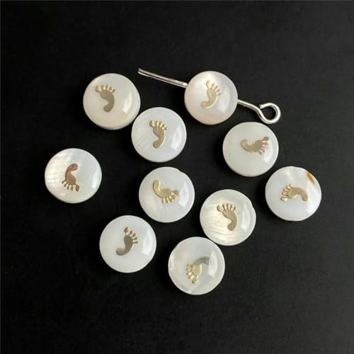 Natürliche Muschel-Alphabet-Perlen, rund, flach, goldfarben, Buchstaben aus Perlmutt, für die Schmuckherstellung, Armbänder, DIY-Zubehör, 8 mm, Füße 7–8 mm, 5 Stück Natürliche Muschel-Alphabet-Perlen, rund, flach, goldfarben, Buchstaben aus Perlmutt, für die Schmuckherstellung, Armbänder, DIY-Zubehör, 8 mm, Füße 7–8 mm, 5 Stück von GJUYTD