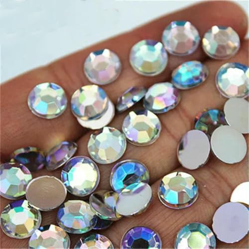 100 Stück 8 mm AB Bunte flache Rückseite runde Steine und Kristalle Acryl Strass Applikation DIY Kleidungsdekoration ZZ759-Clear AB-8mm-100 Stück 100 Stück 8 mm AB Bunte flache Rückseite runde Steine und Kristalle Acryl Strass Applikation DIY Kleidungsdekoration ZZ759-Clear AB-8mm-100 Stück von GJUYTI