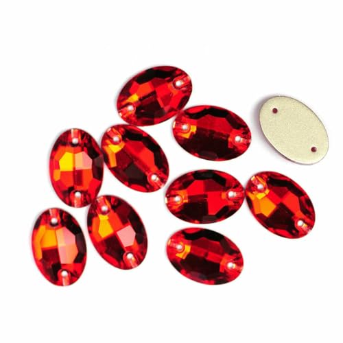 3210 ovale Aufnähsteine aus Glas, AAAAA-Qualität, zum Aufnähen von Strass-Applikationen für Kleider, Kleidung, Helles Siam, 7 x 10 mm, 144 Stück 3210 ovale Aufnähsteine aus Glas, AAAAA-Qualität, zum Aufnähen von Strass-Applikationen für Kleider, Kleidung, Helles Siam, 7 x 10 mm, 144 Stück von GJUYTI