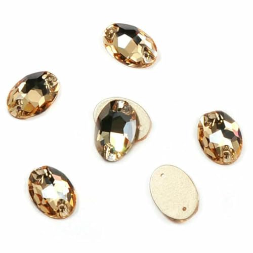 3210 ovale Aufnähsteine aus Glas, Strasssteine in AAAAA-Qualität, zum Aufnähen für Strass-Applikationen, Kleider, Kleidung, Golden Shadow, 7 x 10 mm, 48 Stück 3210 ovale Aufnähsteine aus Glas, Strasssteine in AAAAA-Qualität, zum Aufnähen für Strass-Applikationen, Kleider, Kleidung, Golden Shadow, 7 x 10 mm, 48 Stück von GJUYTI
