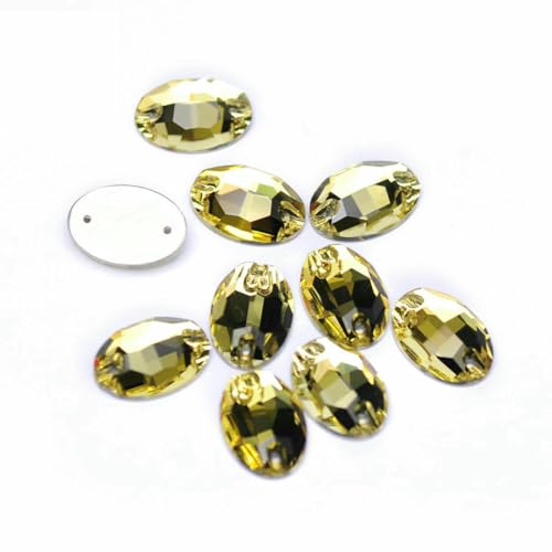 3210 ovale Aufnähsteine aus Glas, Strasssteine in AAAAA-Qualität, zum Aufnähen für Strass-Applikationen, Kleider, Kleidung, Helltopas, 11 x 16 mm, 20 Stück 3210 ovale Aufnähsteine aus Glas, Strasssteine in AAAAA-Qualität, zum Aufnähen für Strass-Applikationen, Kleider, Kleidung, Helltopas, 11 x 16 mm, 20 Stück von GJUYTI