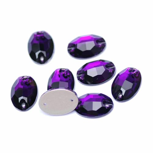 3210 ovale Aufnähsteine aus Glas, Strasssteine in AAAAA-Qualität, zum Aufnähen für Strass-Applikationen, Kleider, Kleidung, lila Samt, 17 x 24,0 mm, 9 Stück 3210 ovale Aufnähsteine aus Glas, Strasssteine in AAAAA-Qualität, zum Aufnähen für Strass-Applikationen, Kleider, Kleidung, lila Samt, 17 x 24,0 mm, 9 Stück von GJUYTI