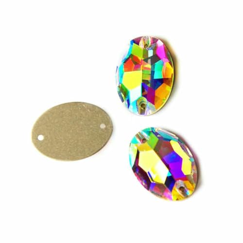 3210 ovale Aufnähsteine aus Glas, Strasssteine in AAAAA-Qualität, zum Aufnähen für Strassapplikationen, Kleider, Kleidung, AB, 7 x 10 mm, 144 Stück 3210 ovale Aufnähsteine aus Glas, Strasssteine in AAAAA-Qualität, zum Aufnähen für Strassapplikationen, Kleider, Kleidung, AB, 7 x 10 mm, 144 Stück von GJUYTI