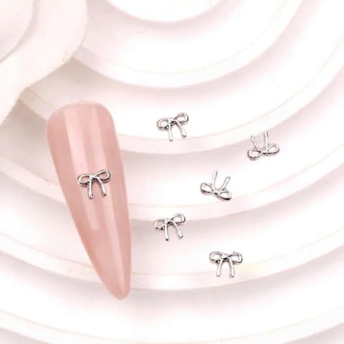 3D Exquisite Legierung Nail Art Charms Luxus Schleife Schmuck Nagel Strass Dekoration DIY Zubehör-10PCS-N985 von GJUYTI