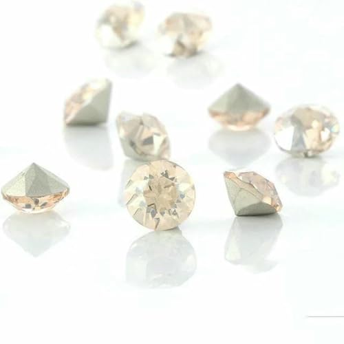 50 Stück Kristallsteine, runde Form, DIY-Zubehör, Pointback-Glas-Strass 4,0 mm, kleine Größe, zum Aufkleben auf Nägel, Strass-Strasssteine-Golden Shadow-8 mm, 50 Stück von GJUYTI