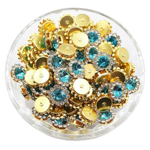 8–12 mm Krallen-Strasssteine, Perlensteine zum Aufnähen, Kristalle, Glasperlen, silberne Grundsteine, Strassbesatz, Nähzubehör, Bastel-Edelsteine, G-Aquamarin, 10 mm, 100 Stück 8–12 mm Krallen-Strasssteine, Perlensteine zum Aufnähen, Kristalle, Glasperlen, silberne Grundsteine, Strassbesatz, Nähzubehör, Bastel-Edelsteine, G-Aquamarin, 10 mm, 100 Stück von GJUYTI