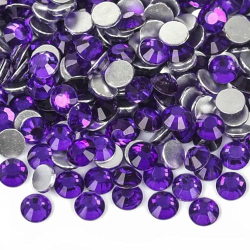 Neue lila, traubenviolette Strasssteine für Nailart, keine HotFix-Strasssteine, flache Rückseite für 3D-Dekorationsnägel-Traubenviolett-ss20-1440 Stück-Sonstiges von GJUYTI