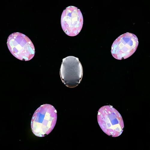 Ovale Form, silberne Krallenfassungen, 20 Stück/P, Regenbogen- und Gelee-AB-Farben, Glaskristall, 10 x 14,0 mm, 13 x 18 mm, Strass-Applikation zum Aufnähen, DIY-A-030 Violett AB, 10 x 14,0 m Ovale Form, silberne Krallenfassungen, 20 Stück/P, Regenbogen- und Gelee-AB-Farben, Glaskristall, 10 x 14,0 mm, 13 x 18 mm, Strass-Applikation zum Aufnähen, DIY-A-030 Violett AB, 10 x 14,0 m von GJUYTI
