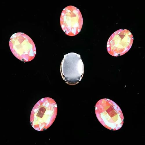 Ovale Form, silberne Krallenfassungen, 20 Stück/P, Regenbogen- und Gelee-AB-Farben, Glaskristall, 10 x 14,0 mm, 13 x 18 mm, Strass-Applikation zum Aufnähen, DIY-A-032, Orange AB, 10 x 14,0 m Ovale Form, silberne Krallenfassungen, 20 Stück/P, Regenbogen- und Gelee-AB-Farben, Glaskristall, 10 x 14,0 mm, 13 x 18 mm, Strass-Applikation zum Aufnähen, DIY-A-032, Orange AB, 10 x 14,0 m von GJUYTI