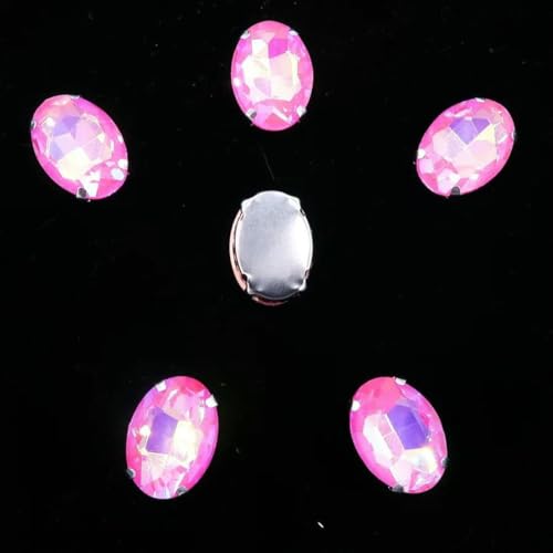 Ovale Form, silberne Krallenfassungen, 20 Stück/P, Regenbogen- und Gelee-AB-Farben, Glaskristall, 10 x 14,0 mm, 13 x 18 mm, Strass-Applikation zum Aufnähen, DIY-A-034 Rose AB-13 x 18 mm, 20 Ovale Form, silberne Krallenfassungen, 20 Stück/P, Regenbogen- und Gelee-AB-Farben, Glaskristall, 10 x 14,0 mm, 13 x 18 mm, Strass-Applikation zum Aufnähen, DIY-A-034 Rose AB-13 x 18 mm, 20 von GJUYTI
