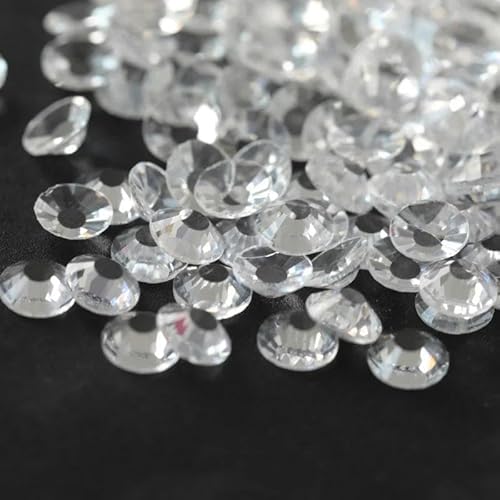 SS40 SS50 144 Stück Kristall AB Glitzer Strass Glas Nicht Hotfix Strasssteine Flatback Diamant Nagelkunst Dekorationen-Transparent-SS40-144 Stück von GJUYTI