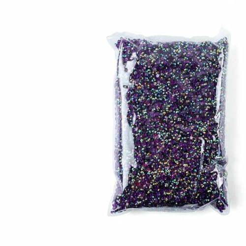 Strasssteine aus Kunstharz für Kleidungsdekorationen, keine Hotfix-Kristalle, Nagelsteine, flache Rückseite, zum Aufkleben auf Strass-Zubehör, T- Amethyst AB-5 mm, 10.000 Stück von GJUYTI