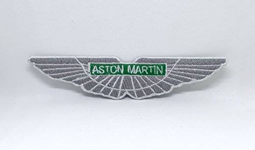 GK Aston Martin Dbs DB7 DB9 F1 Racing Bügelbild, bestickt, Silber, Rechteckig, Aufnäher, Patch, 1 Stück von GK