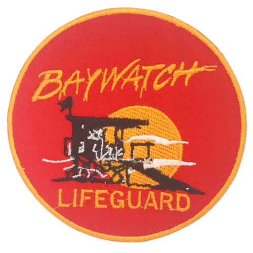 Baywatch-Logoaufnäher, Lifeguard-Logo, bestickt von GK