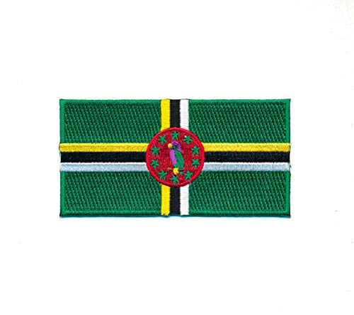 Bestickter Aufnäher Dominica Nationalflagge zum Aufbügeln von GK