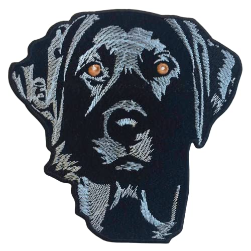 Blue Lab Labrador Retriever Hundejacke zum Aufbügeln / Aufnähen, groß, bestickt von GK