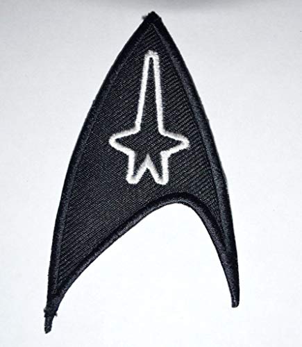 GK - Star Trek The New Movie "Kirk's Uniform"-Abzeichen zum Aufbügeln (9 cm x 5.5, Schwarz, Rechteckig, Embroidered Patch, Patch, Aufnäher, Film, Science-Fiction / Raumfahrt, Militäroder Offiziell) von GK