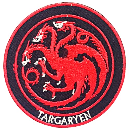 Game of Thrones Haus Targaryen bestickter Aufnäher zum Aufbügeln von GK