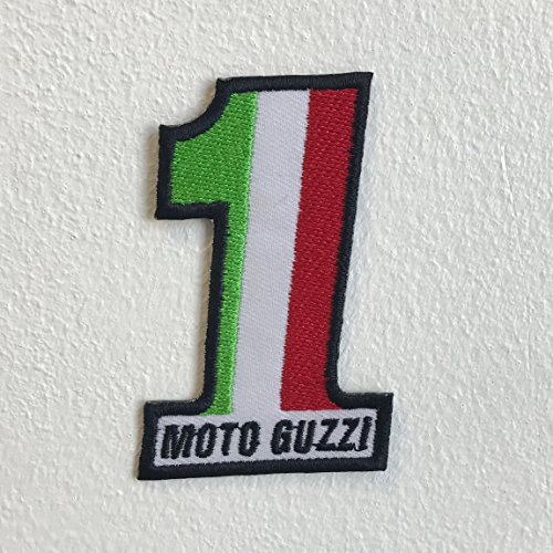 Italienische Motorradflagge Moto Guzzi 1 Aufnäher zum Aufbügeln oder Aufnähen von UNGROL