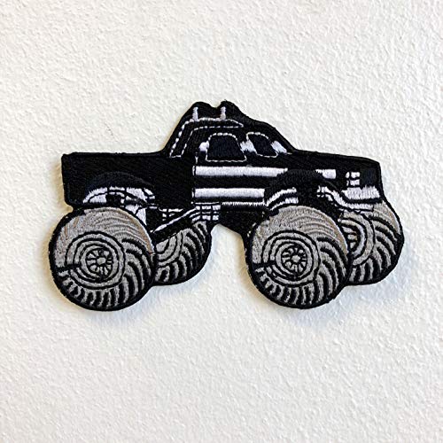 Monster Truck Spielzeug American Black Iron on Sew on Embroidered Patch von GK