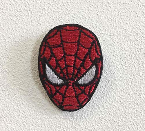 GK Spiderman-Gesicht Aufnäher, 1 Stück, Comic-Buch/Superheld, Embroidered Patch von GK